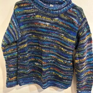 Vibrant Multicolor Women's Crew Neck Sweater